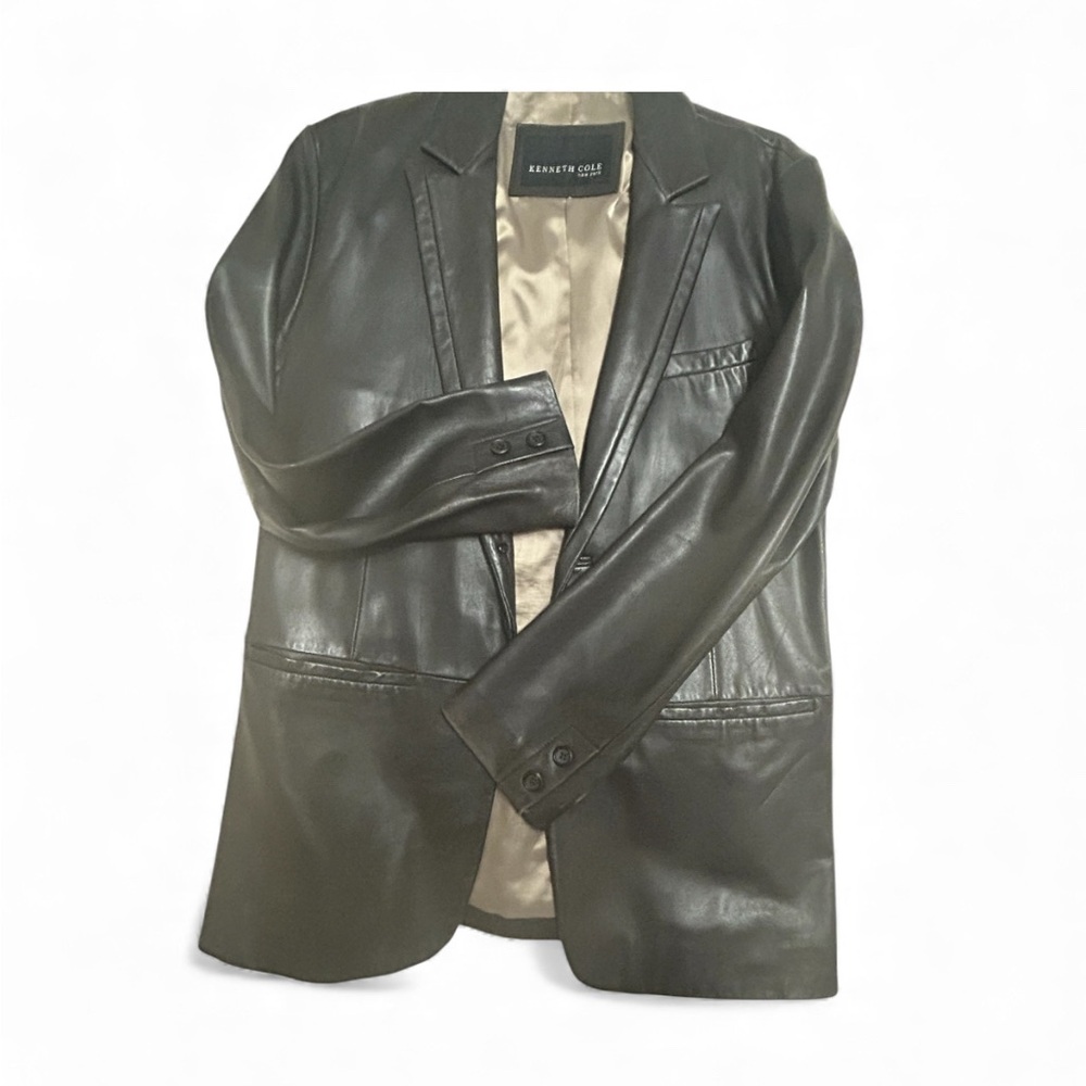 Kenneth Cole Black Leather Jacket - Picture 2 of 7
